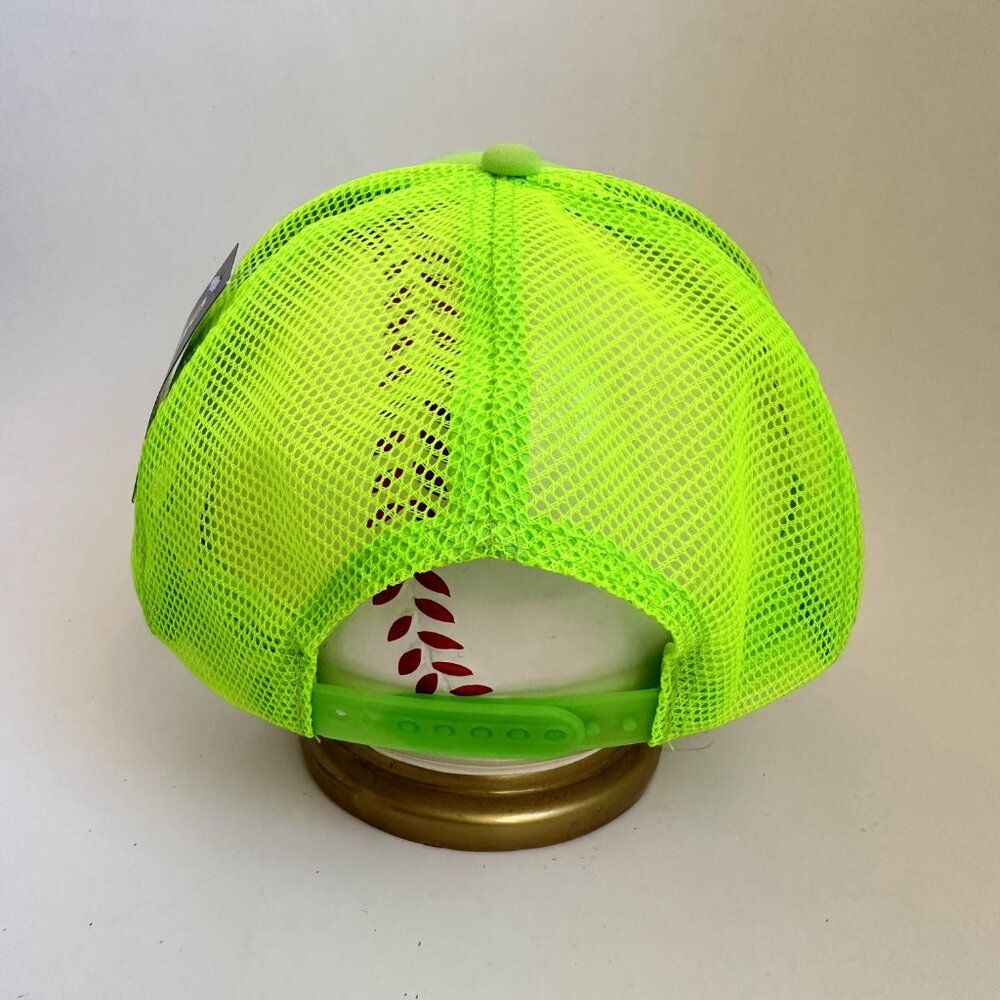 We Got This Trucker Hat Decky Mesh Adjustable Snapback Baseball Cap Neon Green - Picture 6 of 7